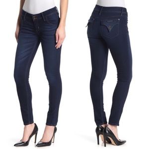 NWOT $205 Hudson Collin Midrise skinny supermodel dark wash jeans size 24